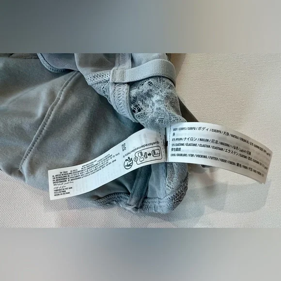 Gilly Hicks Lace Bustier in Soft Gray Floral Stitching Medium - Picture 8 of 9
